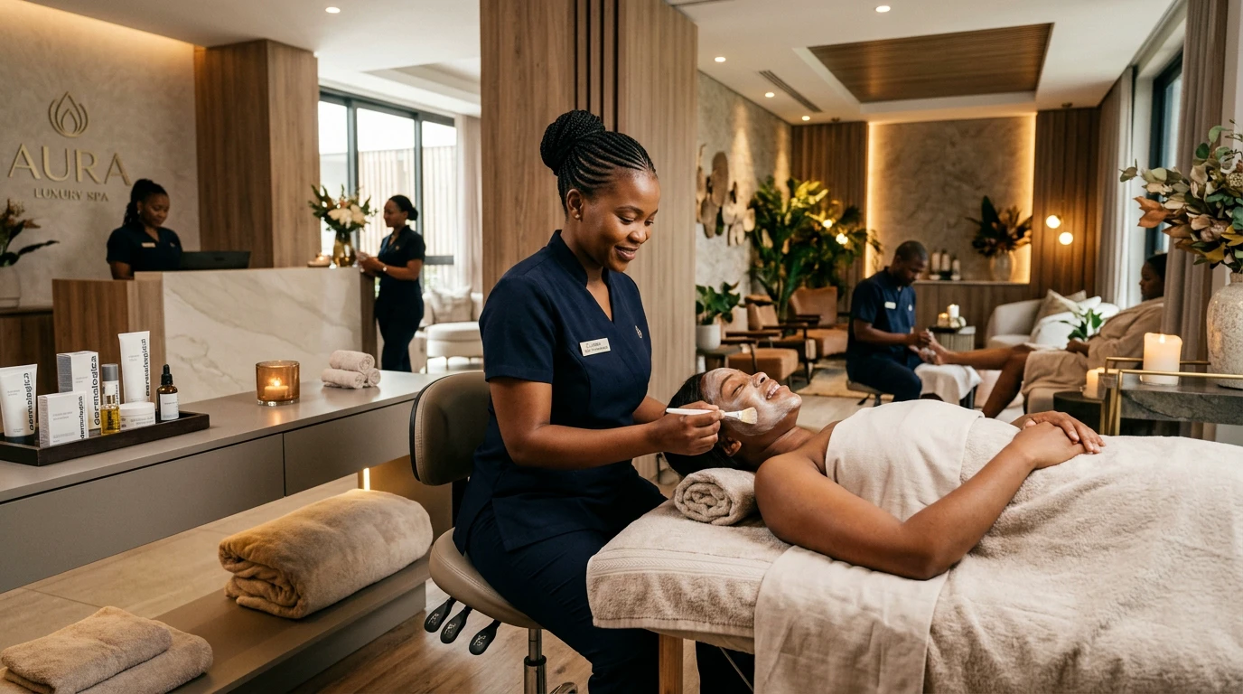 Professional beauty industry careers in a luxury South African spa environment