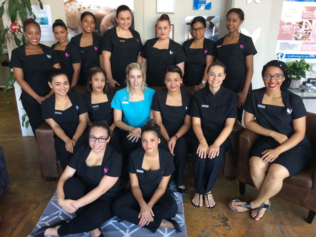 Group of Helderberg School of Beauty students and staff